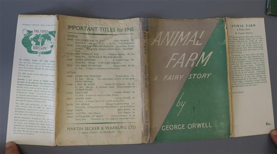 Orwell, George - Animal Farm, 1st edition, in 2nd edition dj, owners writings in blue ink to front free fly leaf, dj with cellotape rep